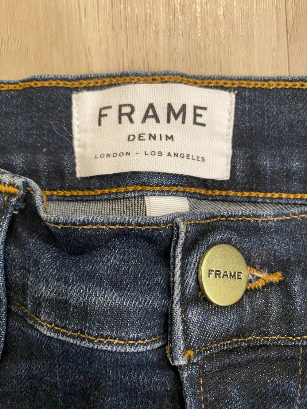 FRAME Le High Skinny Jeans Dark Wash High Rise Stretch 25 - Picture 9 of 12